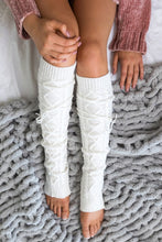 Load image into Gallery viewer, Cable Knit Long Tie Leg Warmer
