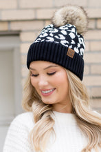 Load image into Gallery viewer, Leopard Fur Pom Beanie
